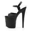 Pleaser - FLAMINGO8092G Sandale à bride à la cheville, Pole dance chaussures - Chaussures de pole dance - Noir Product image